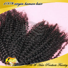 Direto da fábrica de derramamento livre Atacado cabelo humano remy afro kinky curly clipe em extensões do cabelo
